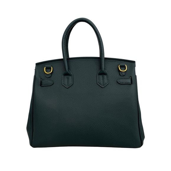 Elegant Green Leather Handbag - Picture 3 of 10